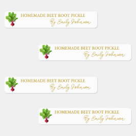Hausgemachte Rübenwurzel-Siegel Etiketten