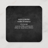 Hausgemachte rustikale Logo auf der Tafel Quadratische Visitenkarte (Rückseite)