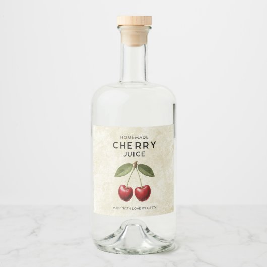 Hausgemachte Säfteetiketten Vintager Stil Alkoholflaschenetikett (Vorderseite)