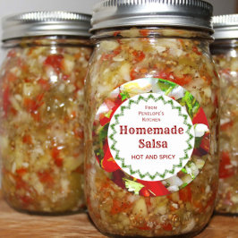 Hausgemachte Salsa aus Ihrem Küchensiegel Runder Aufkleber