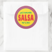 Hausgemachte Salsa farbige Konservenjacelmarke Runder Aufkleber (Tasche)