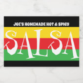 Hausgemachte SALSA mit roten, grünen und gelben St Lebensmitteletikett (Einzelnes Label)