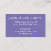 Hausgemachte Salzwasserfreund Candy Boardwalk Süßi Visitenkarte (Rückseite)