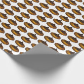 Hausgemachte Schokolade Erdnussbutterbrotkocher Geschenkpapier (Ecke)