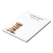 Hausgemachte Schokolade Macarons Nachspeisen Kondi Notizblock (Rotiert)