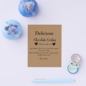 Hausgemachte Schokoladenkekse aus Liebe fügen Text Flyer (Einzeln)