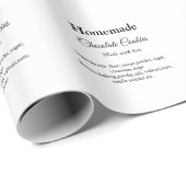 Hausgemachte Schokoladenkekse aus Liebe fügen Text Geschenkpapier (Rolleneckpunkt)