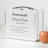 Hausgemachte Schokoladenkekse aus Liebe fügen Text Metall Brotdose (Beispiel)