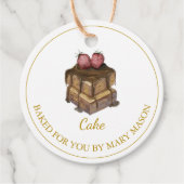 Hausgemachte Schokoladenkuchen-Gefälligkeitstags | Geschenkanhänger (Vorderseite)