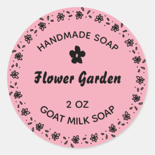 Hausgemachte Seife Rustikale Blume Wreath Country Runder Aufkleber
