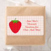 Hausgemachte Strawberry-Marmelade-Label. Rosa und (Insitu)