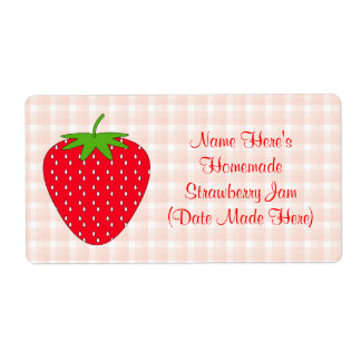 Hausgemachte Strawberry-Marmelade-Label. Rosa und 