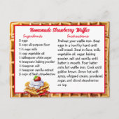 Hausgemachte Strawberry Waffles Rezept Karte (Vorderseite)