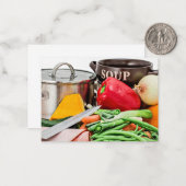 Hausgemachte Suppe... Yum! Mitteilungskarte (Vorderseite/Rückseite Beispiel)