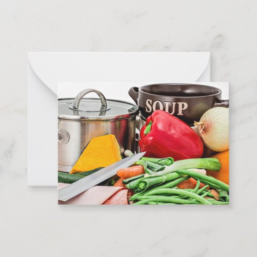 Hausgemachte Suppe... Yum! Mitteilungskarte (Vorderseite)