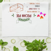 Hausgemachte süße Pecan Pie Rezept Weihnachtsgesch Geschirrtuch (Gefaltet)