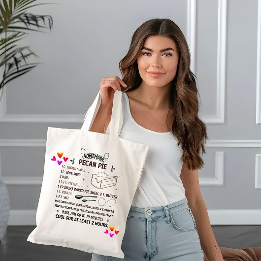 Hausgemachte süße Pecan Pie Rezept Weihnachtsgesch Tragetasche