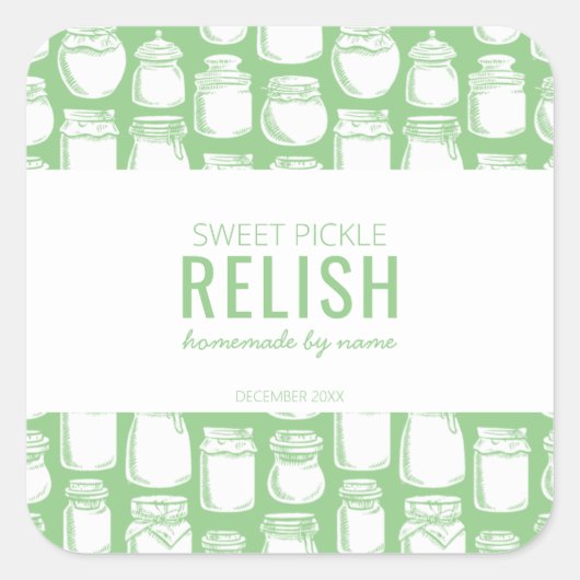 Hausgemachte Sweet Pickle Relish Aufkleber (Vorderseite)