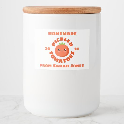 hausgemachte Tomaten Lebensmitteletikett (Vorderseite)