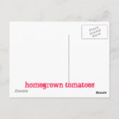 hausgemachte Tomaten Postkarte (Rückseite)