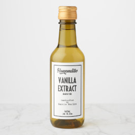 Hausgemachte Vanilla Extract Food and Beauty Label Weinetikett