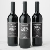 Hausgemachte Vanilla Extract Food and Beauty Label Weinetikett (Flaschen)