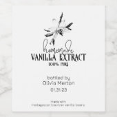 Hausgemachte Vanilla Extract Food and Beauty Label Weinetikett (Einzelnes Label)