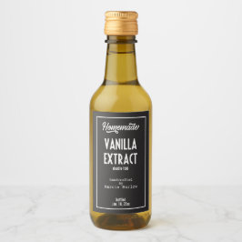 Hausgemachte Vanilla Extract Food and Beauty Label Weinetikett