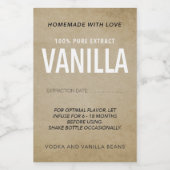 Hausgemachte Vanilla Extract VE006_04wnp Weinetikett (Einzelnes Label)