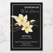 Hausgemachte Vanilla Extrahieren Schwarzes Label A Weinetikett (Einzelnes Label)