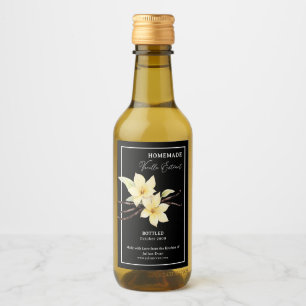 Hausgemachte Vanilla Extrahieren Schwarzes Label A Weinetikett