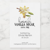Hausgemachte Vanilla Zucker-Lebensmittel- und Getr Weinetikett (Einzelnes Label)