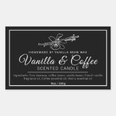 Hausgemachte Vanille-Kaffeeküche Mono-Zutaten Rechteckiger Aufkleber (Vorderseite)