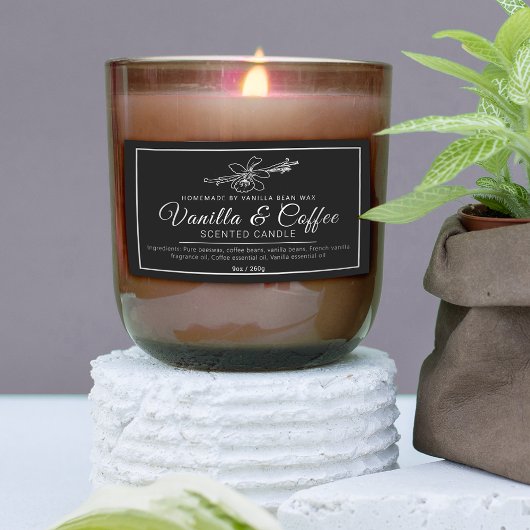 Hausgemachte Vanille-Kaffeeküche Mono-Zutaten Rechteckiger Aufkleber