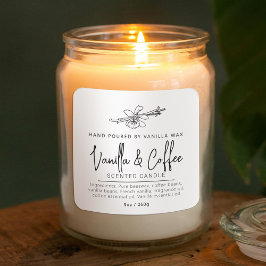 Hausgemachte Vanille-Kaffeeküche weiße Zutaten Quadratischer Aufkleber