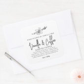 Hausgemachte Vanille-Kaffeeküche weiße Zutaten Quadratischer Aufkleber (Umschlag)