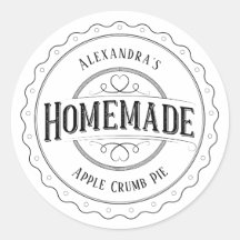 Hausgemachte Vintage Aufkleber für Personalisierte