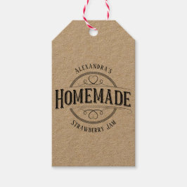 Hausgemachte Vintage Personalisierte Etikettenschi Geschenkanhänger