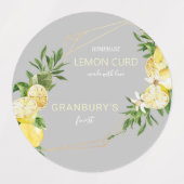 Hausgemachte Wasserfarben Limoncello Curd Labels Etiketten (Design 2)