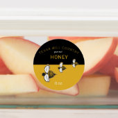 Hausgemachte Watercolor Bee Pure Raw Honey Labels Etiketten (Befestigt)