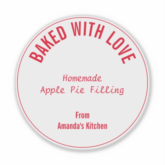 Hausgemachte Weihnachtsfeiertage Custom Gift Gastg Aufkleber (Vorderseite)