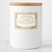 Hausgemachte Weihnachtsgebäck Mix Gingham Pine Con Lebensmitteletikett (Vorderseite)