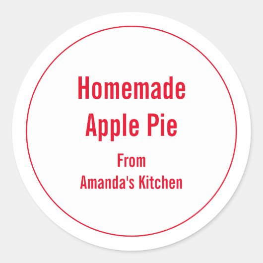 Hausgemachte Weihnachtsgeschenk Gastgeschenk Apple Runder Aufkleber (Vorderseite)