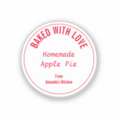 Hausgemachte Weihnachtsgeschenk Gastgeschenk Red W Aufkleber (Vorderseite)