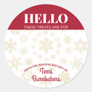 Hausgemachte Weihnachtskekse backen von Runder Aufkleber