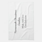 Hausgemachte Weihnachtskekse mit Liebe geben den N Geschirrtuch (Vertikal)