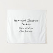 Hausgemachte Weihnachtskekse mit Liebe geben den N Wandteppich (Vorderseite (Horizontal))
