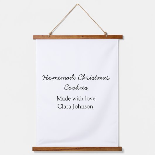 Hausgemachte Weihnachtskekse mit Liebe geben den N Wandteppich Mit Holzrahmen (Vorderseite)