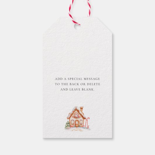 Hausgemachte Weihnachtsmarken mit Liebe Geschenkanhänger (Rückseite)