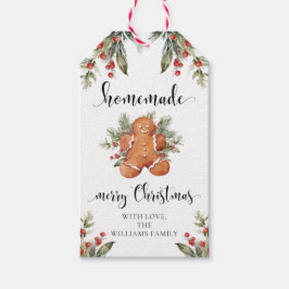 Hausgemachte Weihnachtsmarken mit Liebe Geschenkanhänger